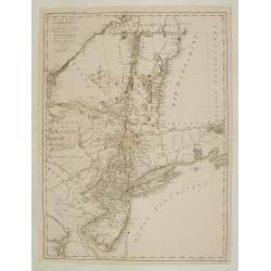 Carte des troubles De L'Amerique..New-York.. Jersey..