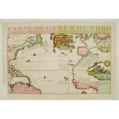 Old map image download for Carte de la Mer du Nord.