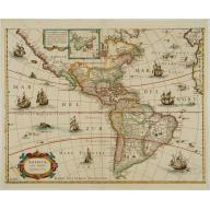 Old, Antique map image download for Americae Nova Tabula.