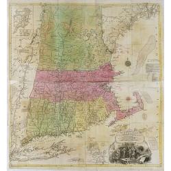 A map of the most inhabited part of New England, containing the provinces of Massachusetts Bay and New Hampshire, with the colonies of Konektikut and . . .