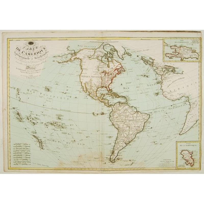 Carte de L'Amérique Septentrionale et Méridionale ou se trouvent les Découvertes les plus nouvelles..