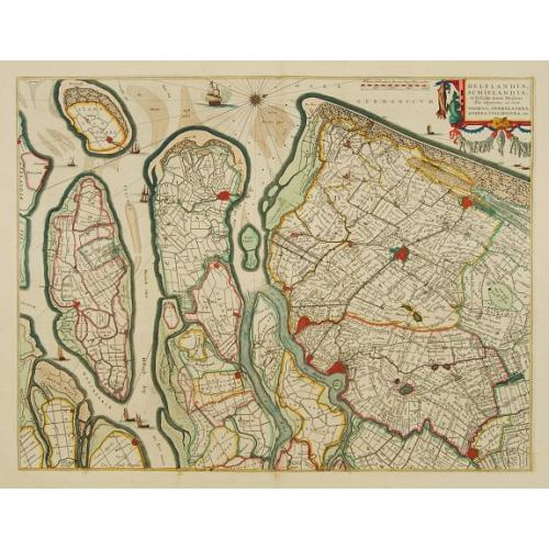 Old map image download for Delflandia, Schielandia.
