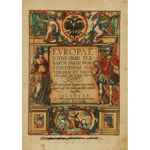 Old map image download for Title page : Europae totius orbis terrarum partis praestantissimae ..