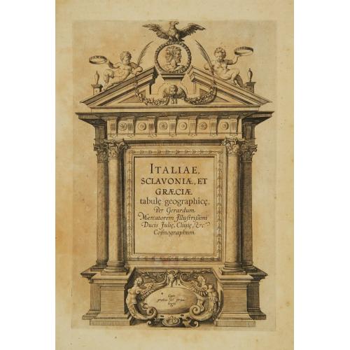 Old map image download for [Titlepage] Italiae, Sclavoniae, et Graeciae tabula geographice..