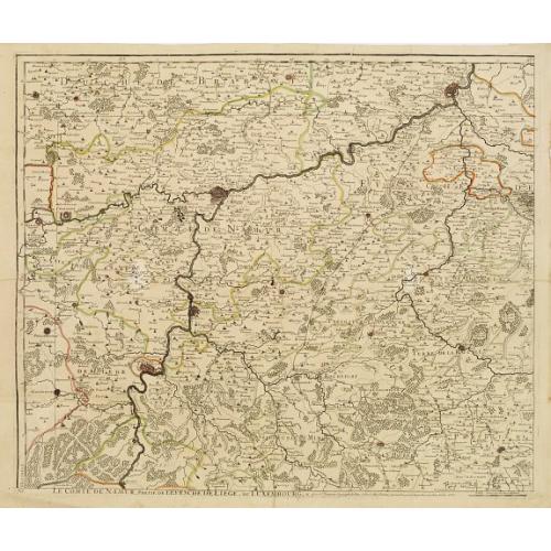 Old map image download for Le comte de Namur, partie de L'Evesche de Liege, du Luxembourg ..