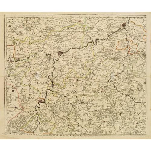 Le comte de Namur, partie de L'Evesche de Liege, du Luxembourg ..
