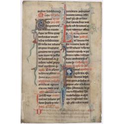 Leaf on vellum from a manuscript Missal.