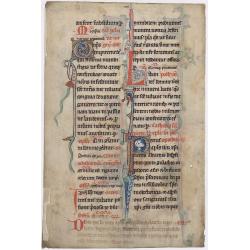 Leaf on vellum from a manuscript Missal.