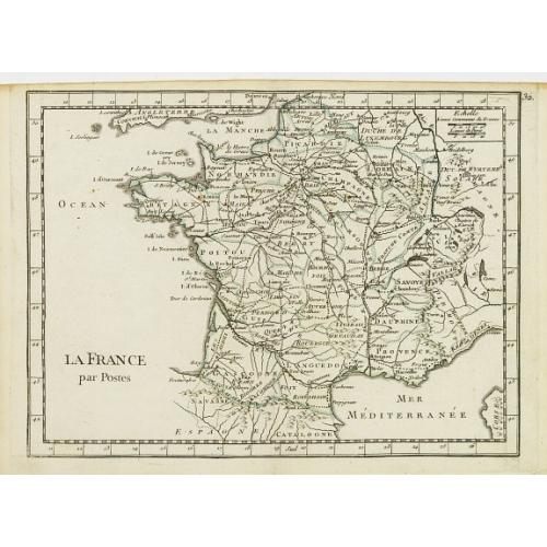 Old map image download for La France par Postes.