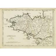 Old, Antique map image download for La Bretagne.