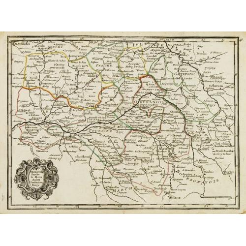 Old map image download for Orleanois, Perche, le Mans, Anjou, Tourraine, Berry.