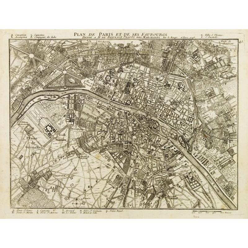 Plan de Paris et de ses Faubourgs.
