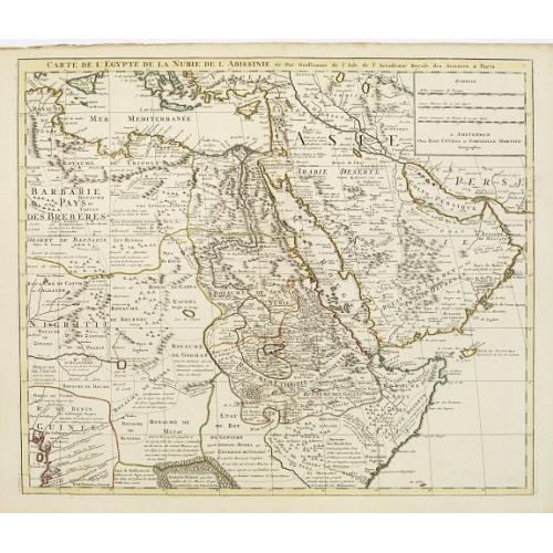 Old map image download for Carte de l'Egypte de la Nubie de L'Abissinie &c..