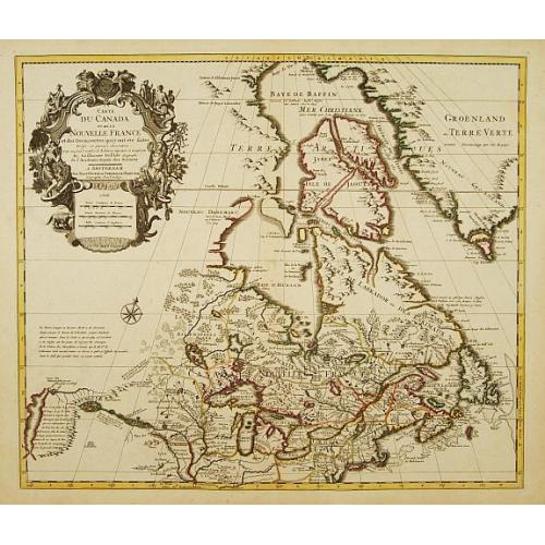 Old map image download for Carte du Canada ou de la Nouvelle France et des Decouvertes qui y ont ete faites..