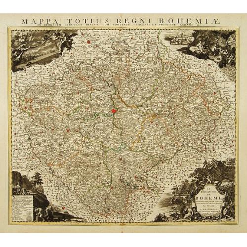 Old map image download for Le Royaume de Boheme Divisée en ses douze Cercles.