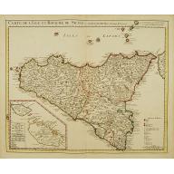 Old map image download for Carte de l'Isle et Royaume de Sicile.