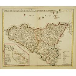 Carte de l'Isle et Royaume de Sicile.