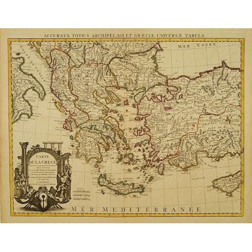 Old map image download for Carte de la Grece dressée sur un grand nombre de memoires..