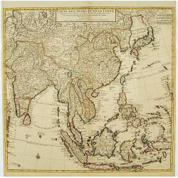 Carte des Indes et de la Chine Dressée..