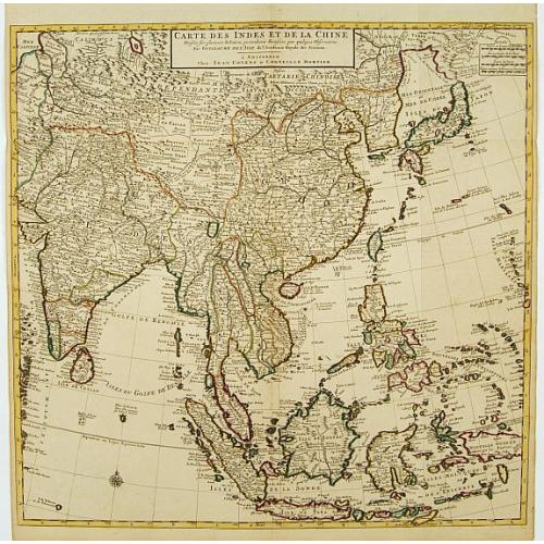 Old map image download for Carte des Indes et de la Chine Dressée..