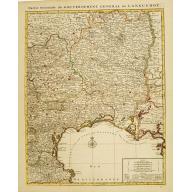 Old map image download for Partie Orientale du Gouvernement General de Languedoc.