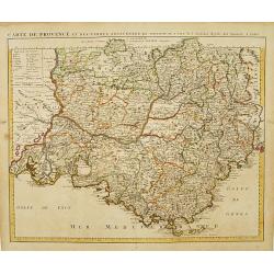 Carte de Provence et des Terres Adjacentes.