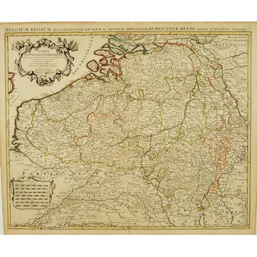 Old map image download for Carte Des Pays Bas Catholiques Dressée. . .