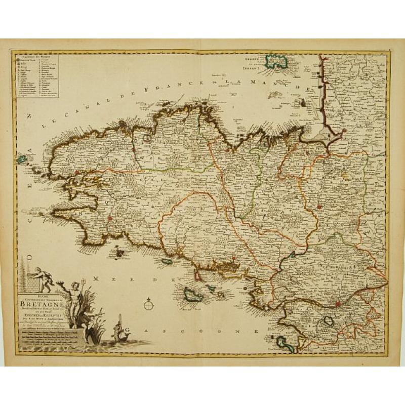 Duché et gouvernement General de Bretagne Divisé..