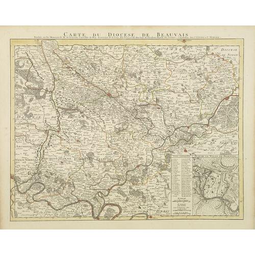 Old map image download for Carte Du Diocese De Beauvais Dressée ..