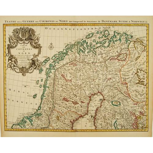 Old map image download for Cartes Des Courones Du Nord Qui Comprend les Royaumes de Danemark, Suede & Nowege, &c.. [and] Seconde Carte des Courones du Nord..