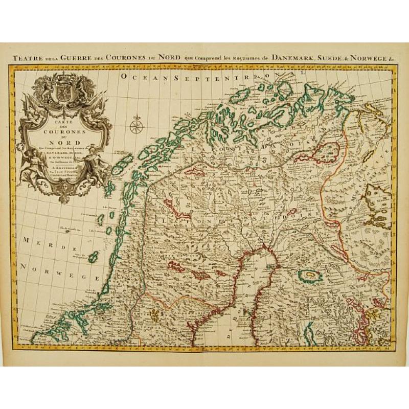 Cartes Des Courones Du Nord Qui Comprend les Royaumes de Danemark, Suede & Nowege, &c.. [and] Seconde Carte des Courones du Nord..