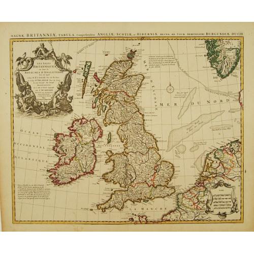 Old map image download for Les Isles Britanniques ou sont le Royaumes d'Angleterre.. d'Ecosse.. d'Irlande..