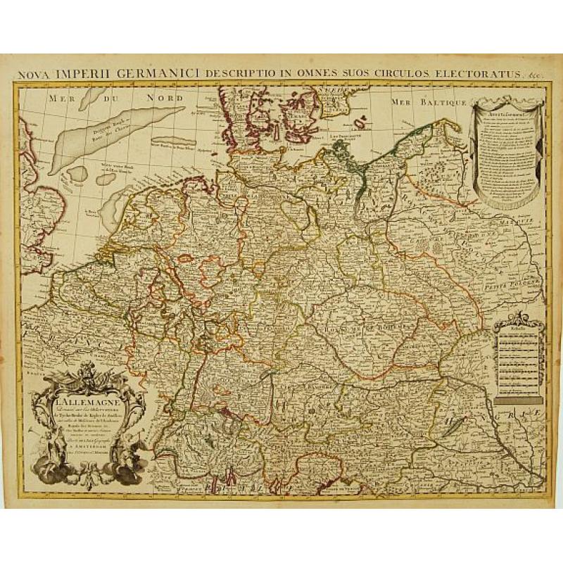 L' Allemagne, Dressee sur les Observations de Tycho-Brahe, de Kepler, de Snellius, sur celles de Messieurs de l' Academie Royale des Sciences &c..