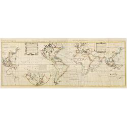 Carte Generale des toutes les Costes du Monde avec un Indice des Variations Magnetiques selon les Observations Faites en l\'Année 1700.