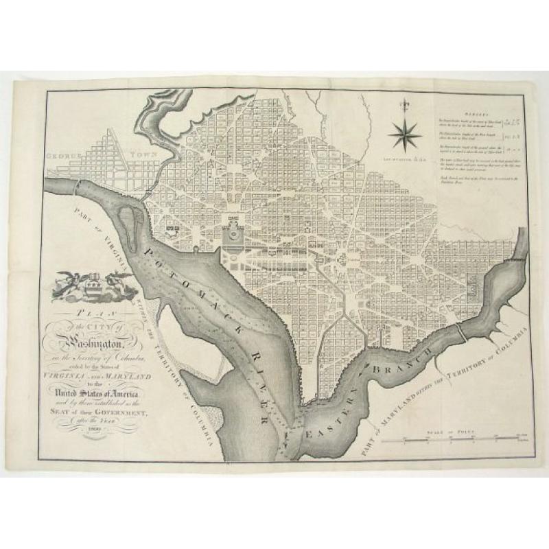 PLAN OF THE CITY OF WASHINGTON, IN THE TERRITORY OF COLUMBIA...