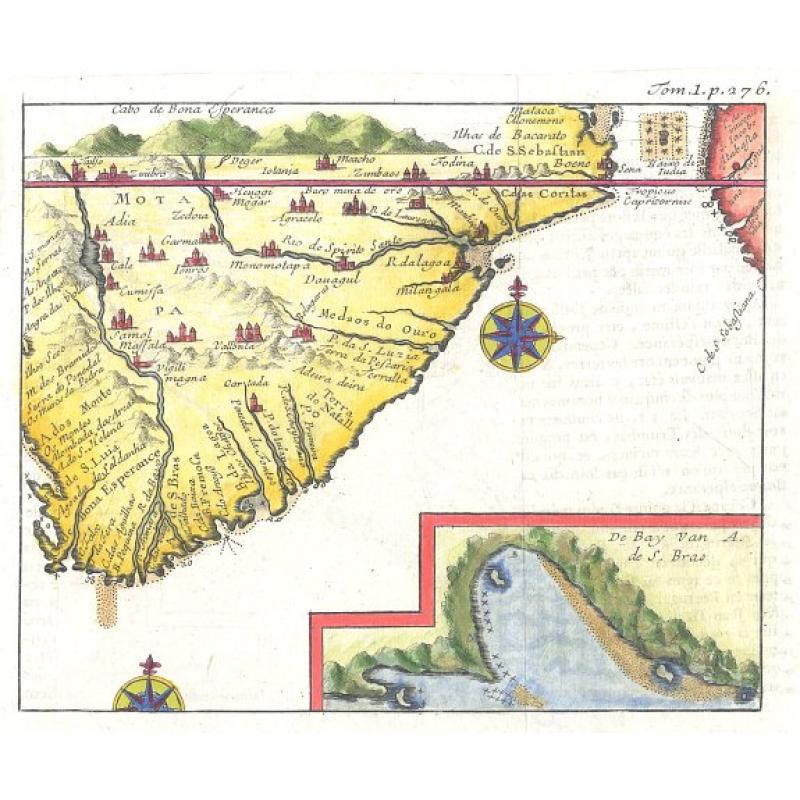 Untitled Map of Southern Africa and Cape of Good Hope