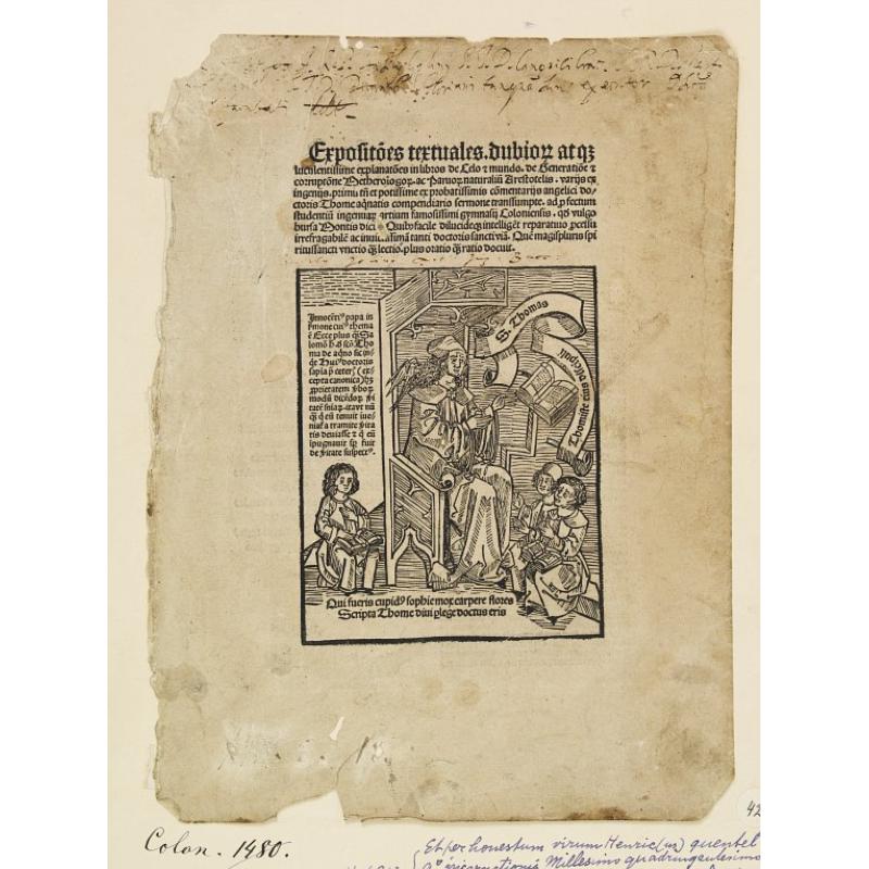 Title page to <I>Expositiones textuales dubiorum et lucentissimae explanationes in libros de coelo et mundo.....</I>
