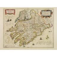 Old, Antique map image download for Provincia Momoniae. The province of Mounster.