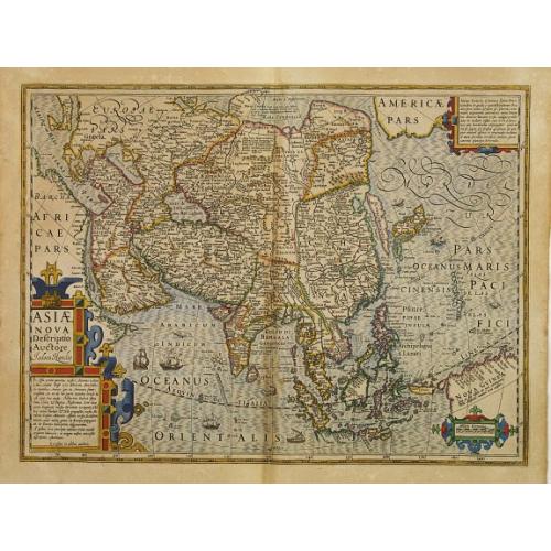 Old map image download for Asiae Nova Descriptio Auctore Jodoco Hondio.