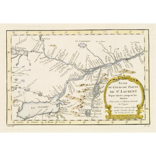 Old map image download for Suite du Cours du Fleuve de St.Laurent..Ontario.