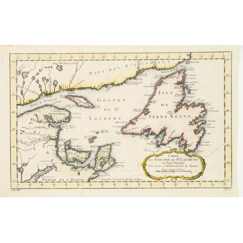 Carte du Golphe de St.Laurent et Pays Voisins..