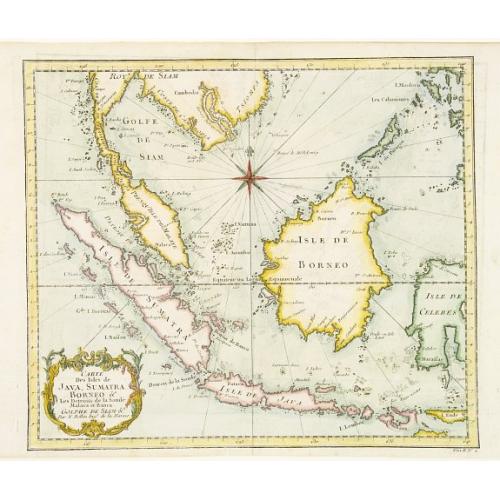 Old map image download for Carte des Isles de Java Sumatra et Borneo..