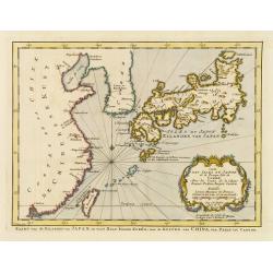 Carte des Isles du Japon.. Coree, Avec .. De la Chine..