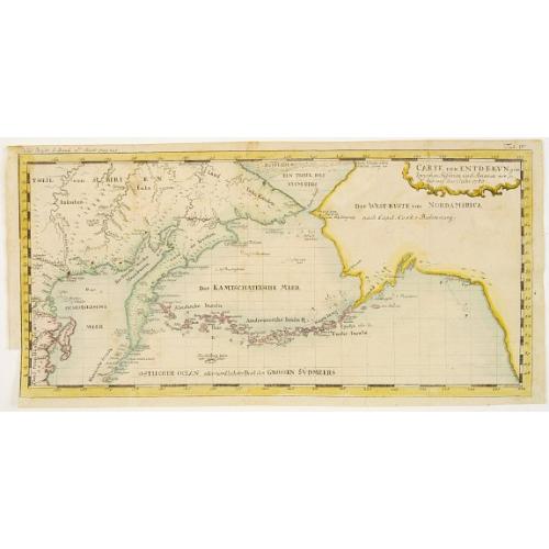 Old map image download for Carte der Entdekungen Zwischen Sibirien und America bis auf das Jahr 1780