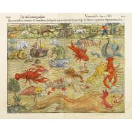 Old, Antique map image download for [Sea monsters] Les monstres marins & terrestres..