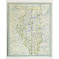 Old map image download for Mitchell's map of illinois exhibiting its internal improvements,