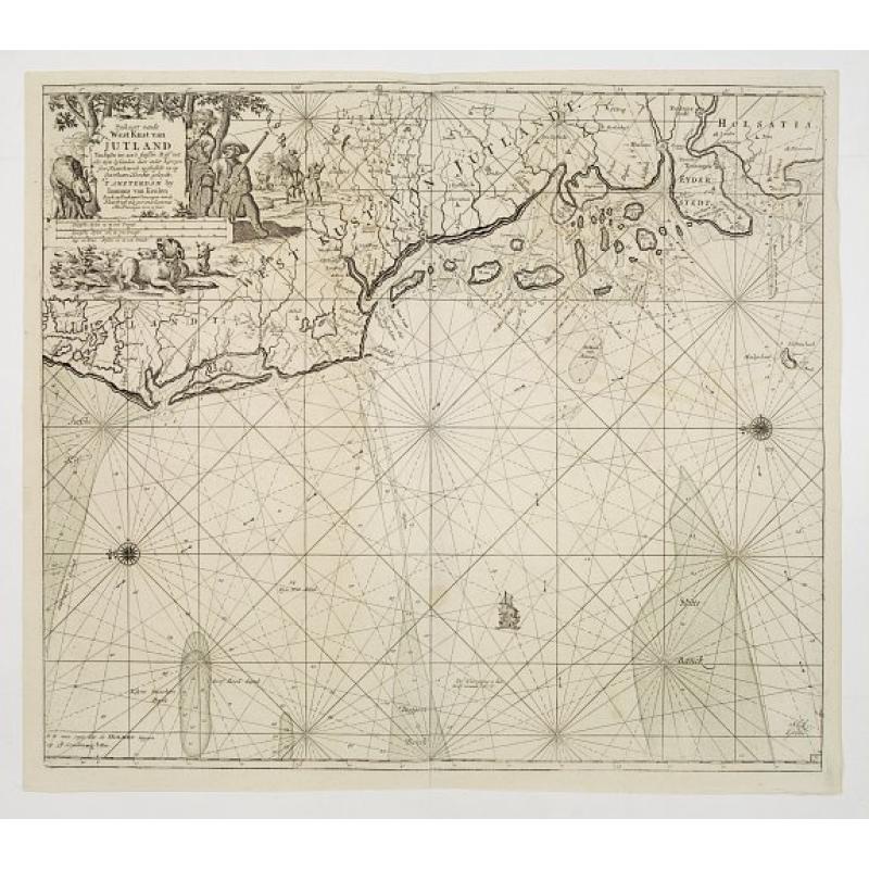 Paskaart vande West Kust van Jutland Van Busem tot aen 't Jutlandsche Riff.