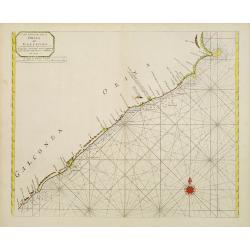 A new chart of the coast of ORIXA and GALCONDA. Carefully corrected and compared with the French charts.