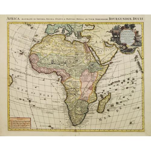 Old map image download for L'Afrique dressée sur les observations de M. de l'academie Royale des Sciences..