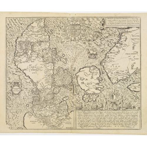 Old map image download for Danorum Marca, uel Cimbricum. aut Daniae Regnum..